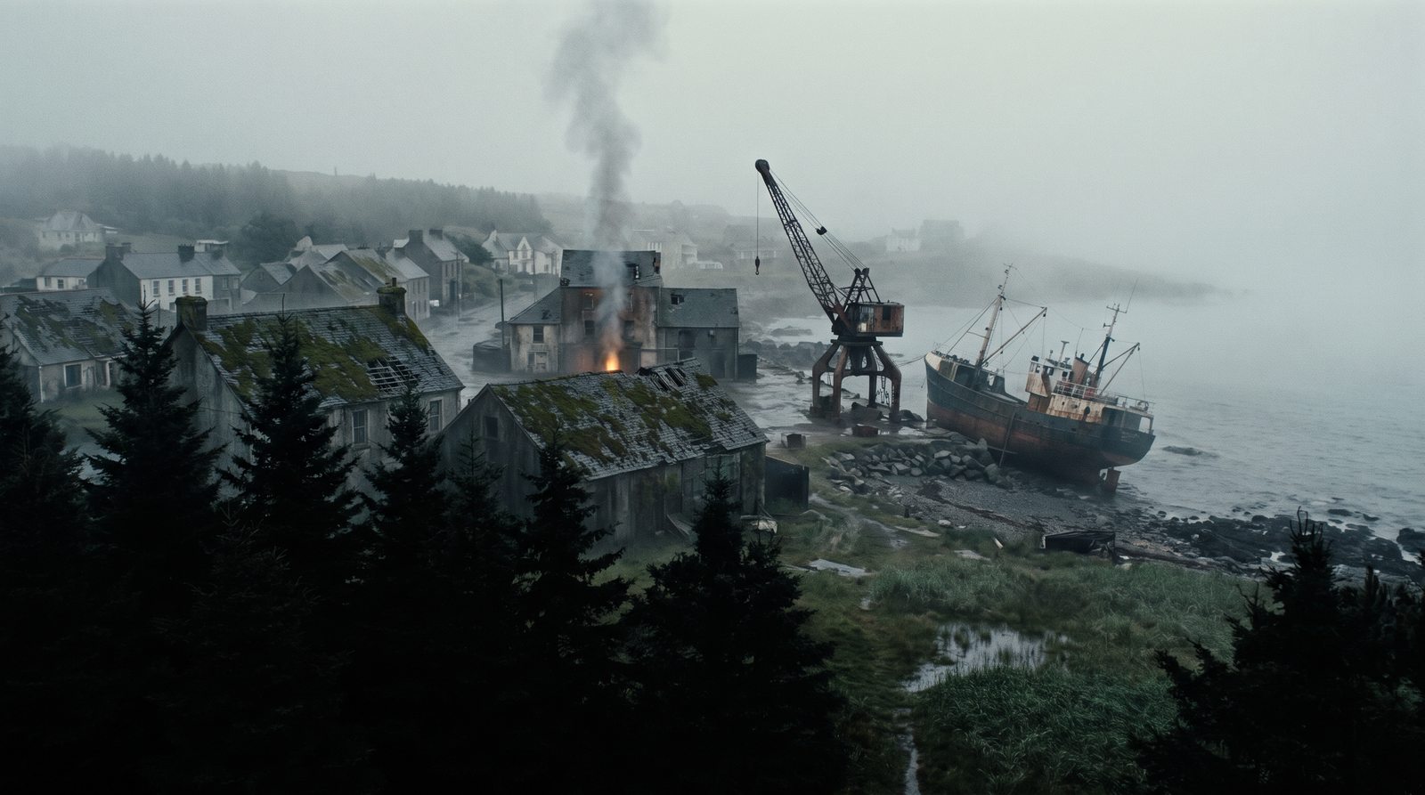 Verlassene Küstenstadt im Sperrgebiet Chernarus